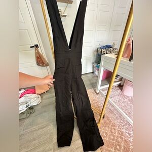 Black overall jumpsuit